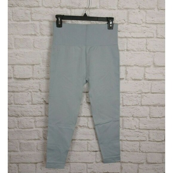 NWT WeWoreWhat Women's Ribbed Seamless Leggings Stretch Pearl Blue Active XL - Picture 4 of 12